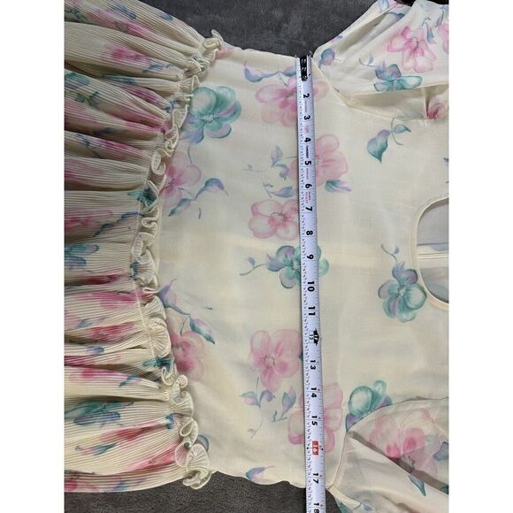 NWT GANNI MINI DRESS PLEATED GEORGETTE AFTERGLOW SZ 36 US 4 - Picture 7 of 11